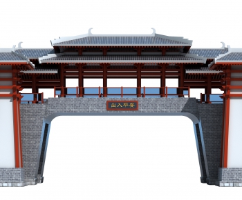 Chinese Style Ancient Architectural Buildings-ID:128806769
