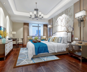 New Chinese Style Bedroom-ID:136533157