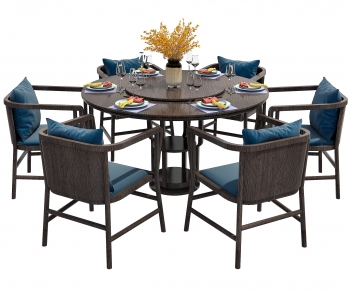 New Chinese Style Dining Table And Chairs-ID:940484218