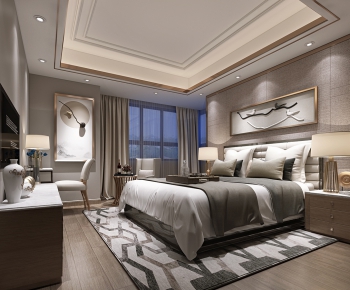 New Chinese Style Bedroom-ID:264460322