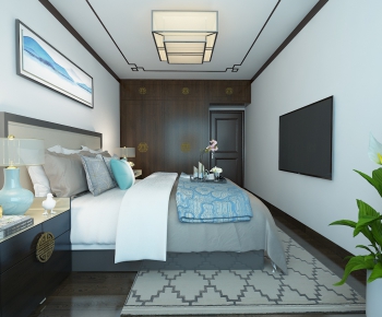 New Chinese Style Bedroom-ID:884931381