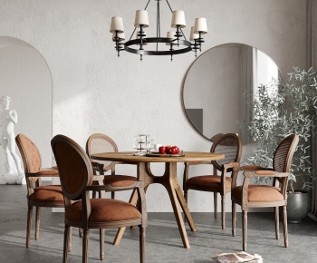 American Style Dining Table And Chairs-ID:937178561