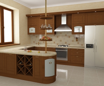 European Style Kitchen Cabinet-ID:312431426