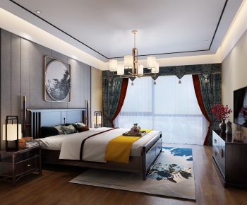 New Chinese Style Bedroom-ID:463191931