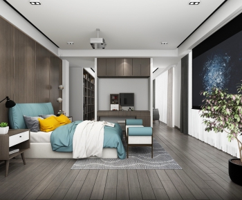 New Chinese Style Bedroom-ID:615152566