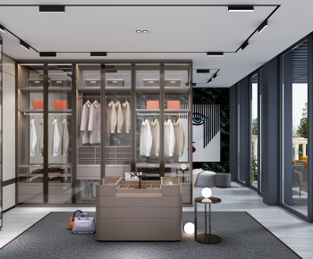 Modern Clothes Storage Area-ID:120657534