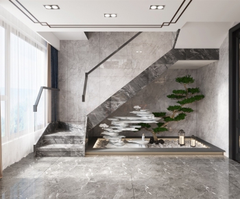 New Chinese Style Stairwell-ID:327558666