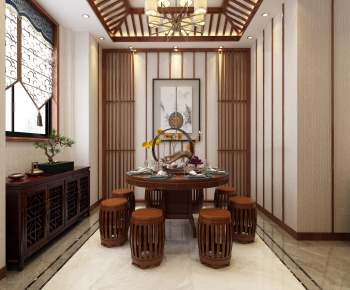 New Chinese Style Dining Room-ID:886617883