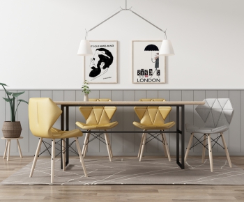 Nordic Style Dining Table And Chairs-ID:143470765