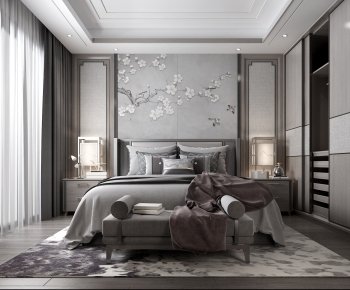 New Chinese Style Bedroom-ID:645187886
