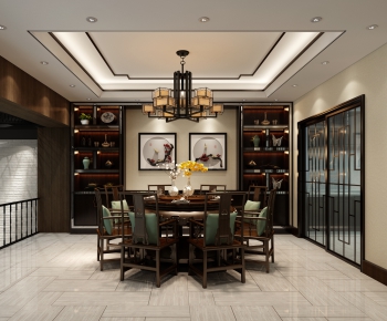New Chinese Style Dining Room-ID:773046573