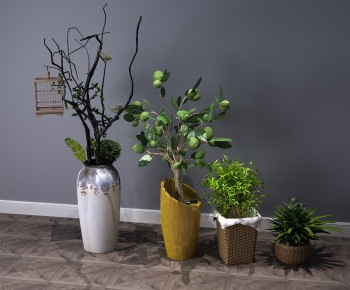 Modern Potted Green Plant-ID:612747369