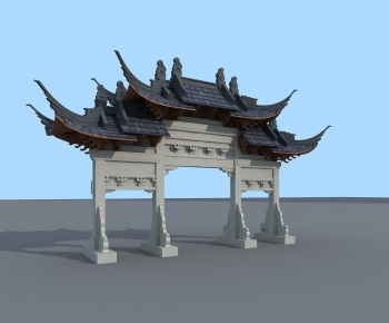 中式古建牌坊-ID:175603778