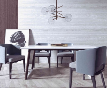 Post Modern Style Dining Table And Chairs-ID:438105749