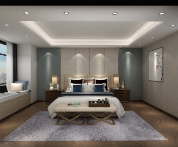 New Chinese Style Bedroom-ID:662199643