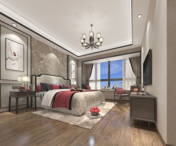 New Chinese Style Bedroom-ID:718109637