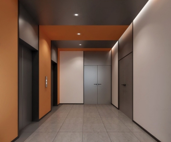 Modern Office Elevator Hall-ID:676342452