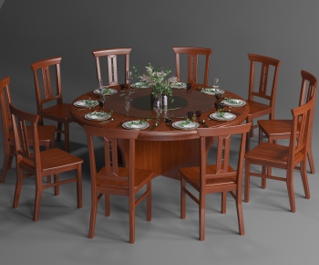New Chinese Style Dining Table And Chairs-ID:217999177