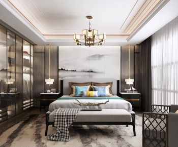 New Chinese Style Bedroom-ID:838262787