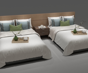 New Chinese Style Double Bed-ID:554694731