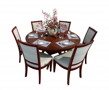 American Style Dining Table And Chairs-ID:609725697