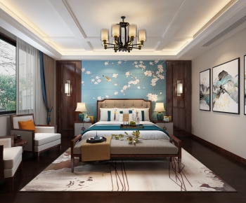 New Chinese Style Bedroom-ID:442296665