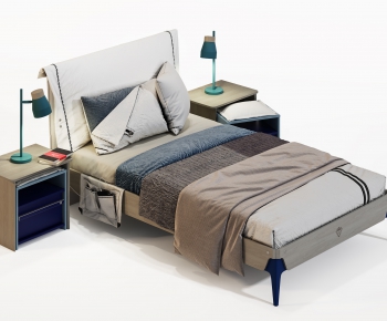 Modern Double Bed-ID:305400347