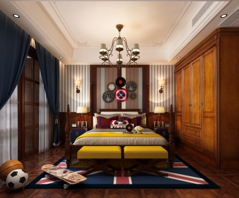 American Style Bedroom-ID:350888574