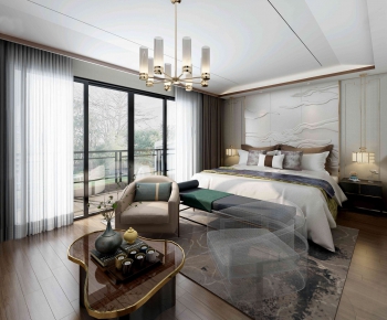 New Chinese Style Bedroom-ID:320234881