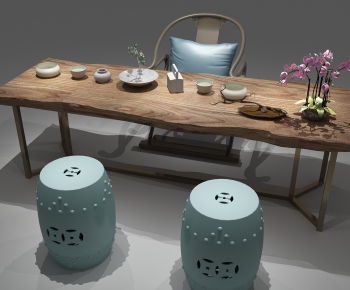 New Chinese Style Tea Tables And Chairs-ID:106258317