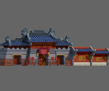 Chinese Style Ancient Architectural Buildings-ID:486016168