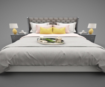 Modern Double Bed-ID:692679542