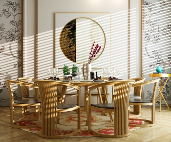 New Chinese Style Dining Table And Chairs-ID:991750699