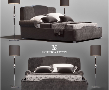 Post Modern Style Double Bed-ID:509135327