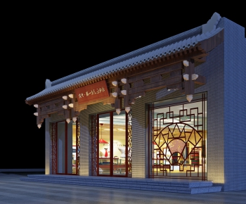 New Chinese Style Facade Element-ID:781279612