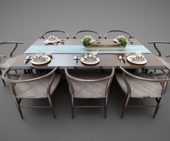 New Chinese Style Dining Table And Chairs-ID:736866472