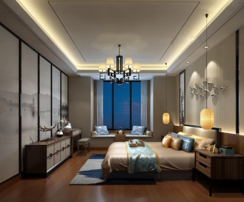 New Chinese Style Bedroom-ID:622788876