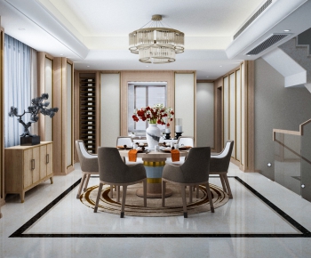 New Chinese Style Dining Room-ID:986240523