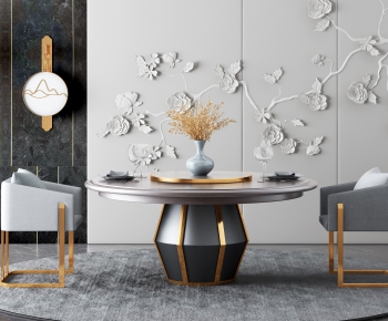 New Chinese Style Dining Table And Chairs-ID:444077843