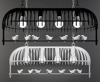 北欧创意个性吊灯客厅地中海美式乡村灯具小鸟工业卧室阳台餐厅灯-ID:918509275