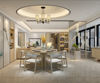 New Chinese Style Dining Room-ID:164729421