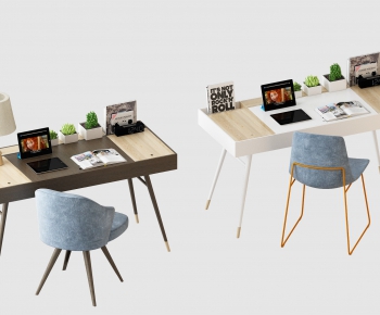Nordic Style Computer Desk And Chair-ID:204966121