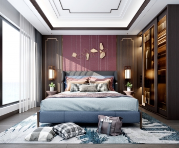 New Chinese Style Bedroom-ID:757323195