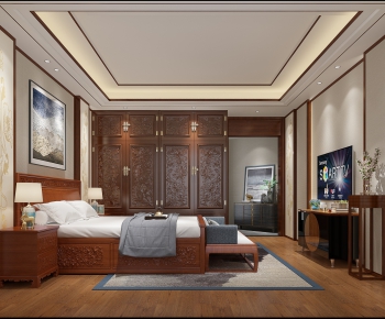 New Chinese Style Bedroom-ID:127195141