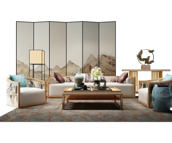 New Chinese Style Sofa Combination-ID:653366211