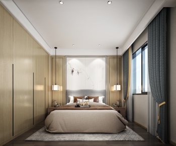 New Chinese Style Bedroom-ID:607244876