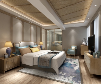 New Chinese Style Bedroom-ID:433676463