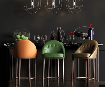 Simple European Style Bar Chair-ID:553168845