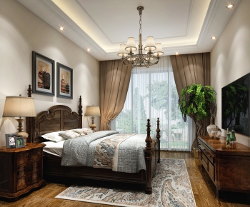 American Style Bedroom-ID:382782222