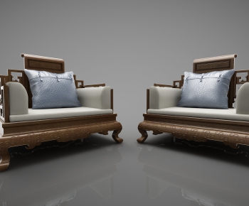 New Chinese Style Single Sofa-ID:504010859